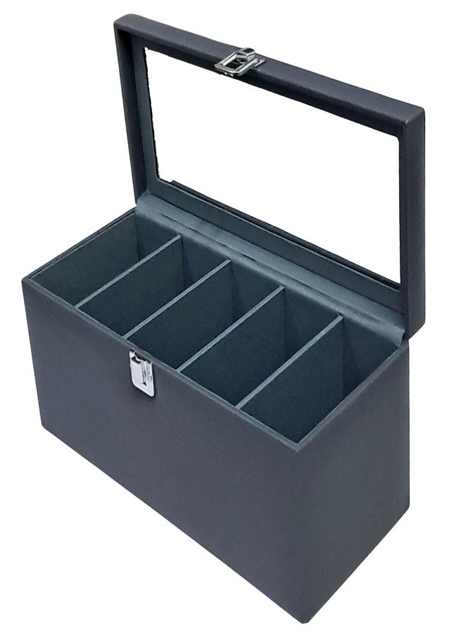 essart Luxury Belt Box Organizer for Belts, Faux Leather Belt Storage Case with 5 Slots, Stylish & Durable Belt Display Box for Home, Closet, and Travel - 5 Slots, Grey - Image 5